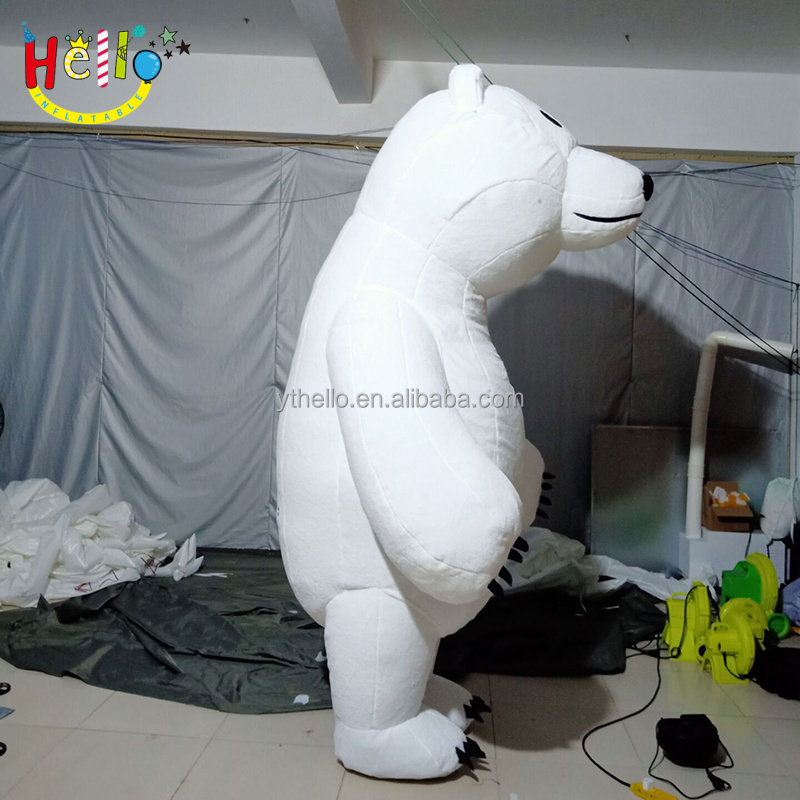 Outdoor Activities cosplay polar bear costume plush bear inflatable mascot costume for adult