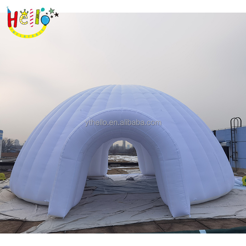 LED lighting outdoor large inflatable dome tents for the gymnasium