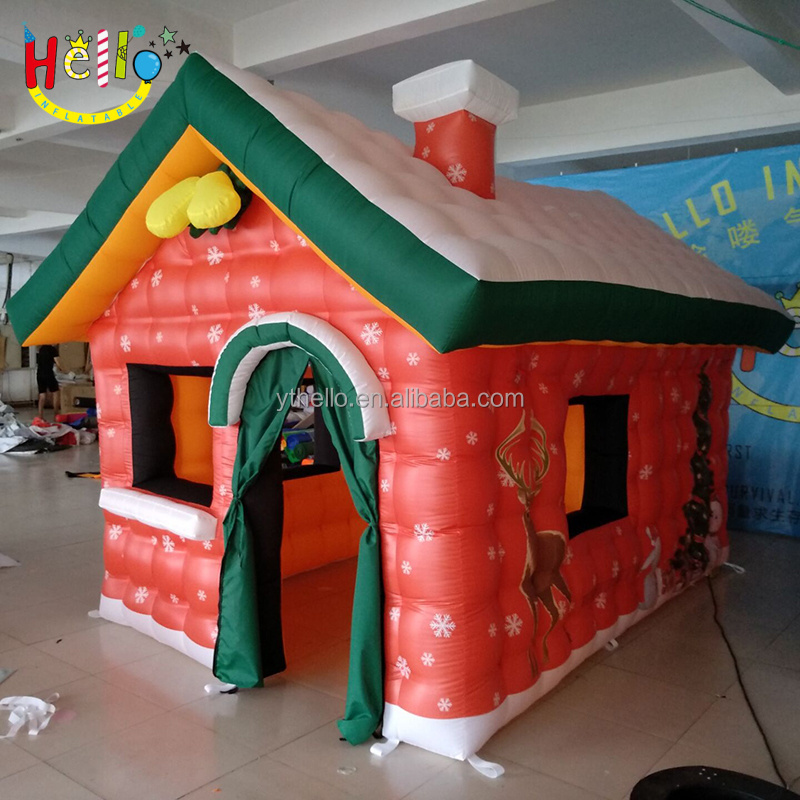 Xmas Inflatable Santa's Grotto/Christmas Inflatable House/ Holiday Inflatable Christmas Tent for Event Decoration