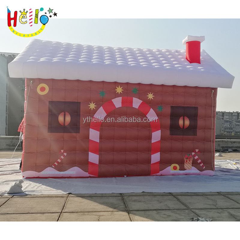 Christmas Inflatable Log Cabin,Inflatable Winter Wood House with customized design