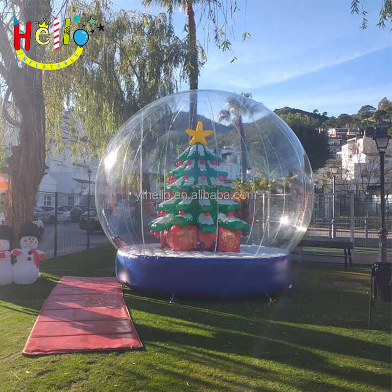 giant Christmas inflatable decoration snow globe inflatable bounce house for Xmas decoration