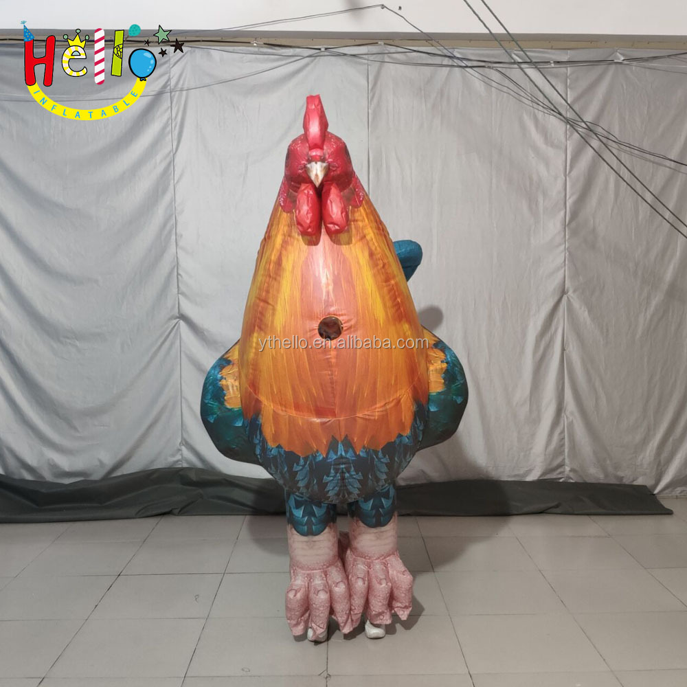 festival parade events Outdoor activities inflatable chicken costume inflatable Rooster hen animal suit costumes mascot