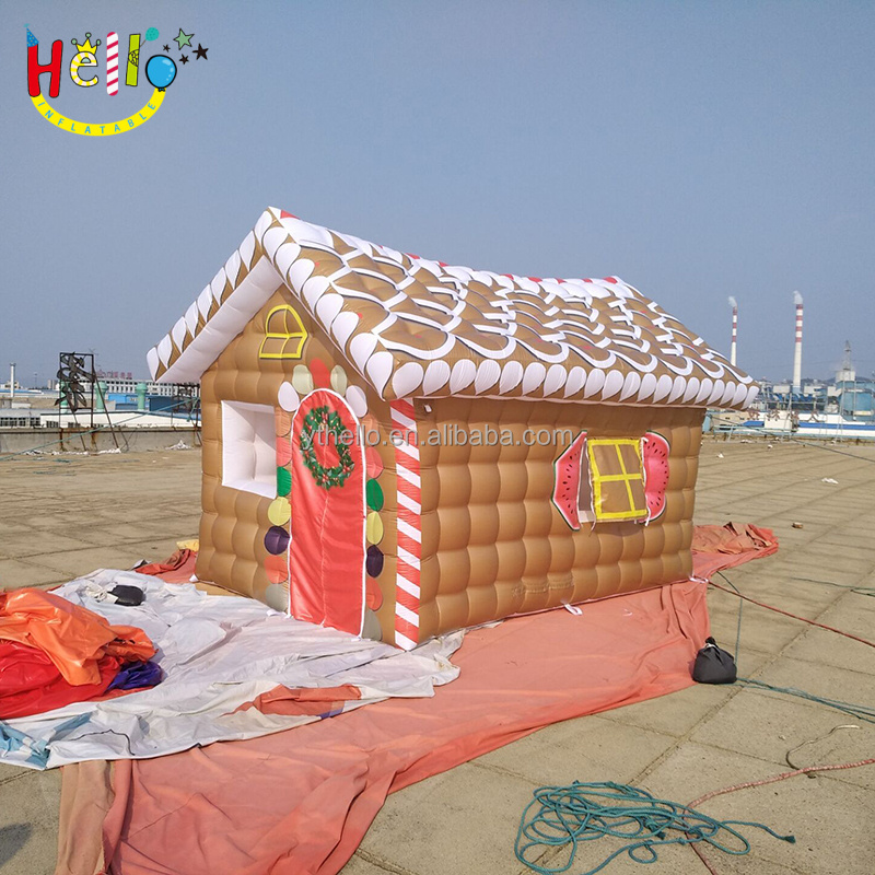 Christmas inflatable tent house giant blow up cartoon tent inflatable santa claus house