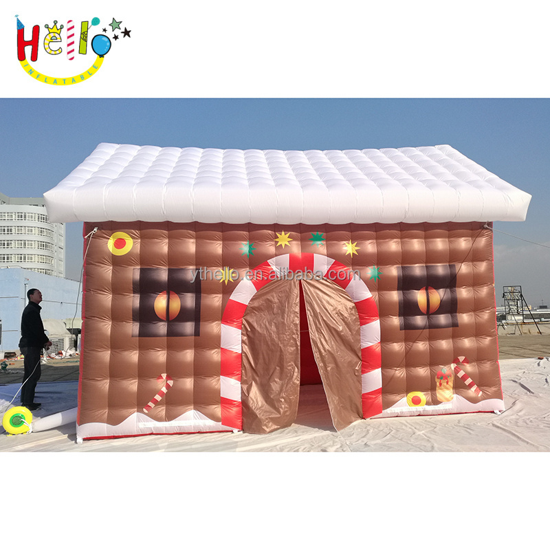 Christmas Inflatable Log Cabin,Inflatable Winter Wood House with customized design