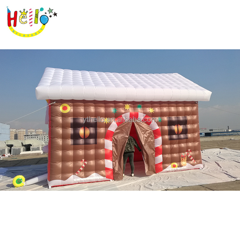 Christmas Inflatable Log Cabin,Inflatable Winter Wood House with customized design