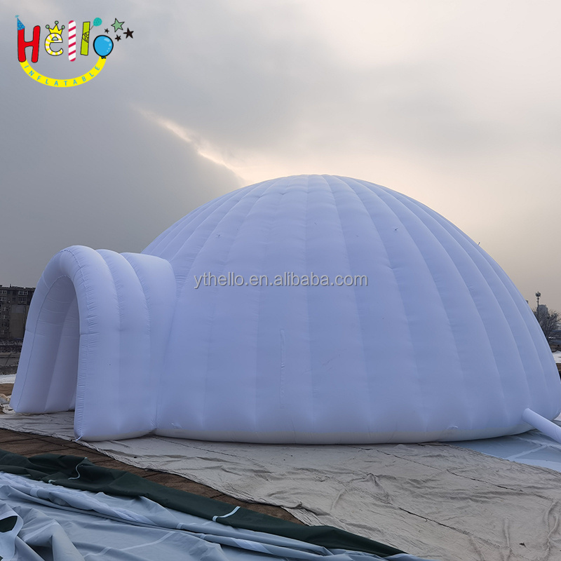 LED light inflatable igloo camping tent / outdoor garden igloo / inflatable igloo dome for sale