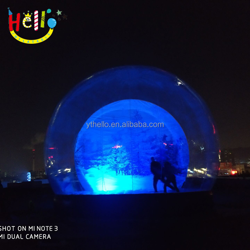 Attractive LED light Christmas Inflatable Giant Snowglobe Human Size Snow Globe Blow Up Giant Inflatable Snow Globes globe house