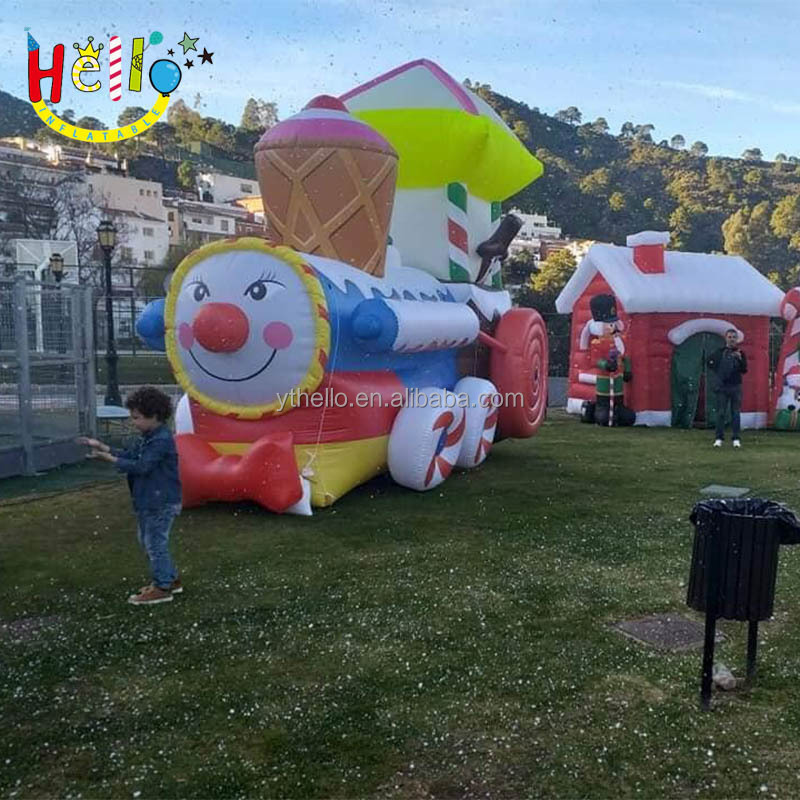 Christmas mini train inflatable model custom inflatable train for parties