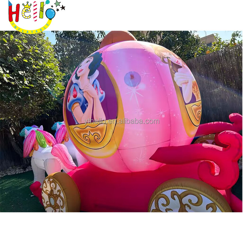 Factory custom inflatable cartoon animal unicorn inflatable wagon inflatable horse