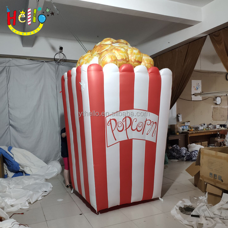 Party decoration food model design inflatable burger, fries event inflatable popcorn