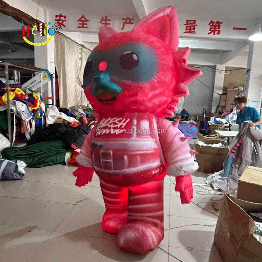 Hot Sale Inflatable Walking Costume Inflatable Fox Costume With Led Light