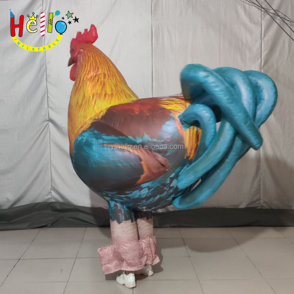 festival parade events Outdoor activities inflatable chicken costume inflatable Rooster hen animal suit costumes mascot