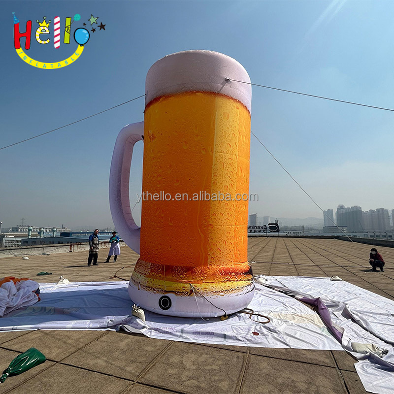 custom huge beer cup mug model balloon advertising inflatable beer for pub