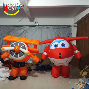 High Quality Inflatable Cartoon Costume Red Orange Inflatable Aircraft Costume