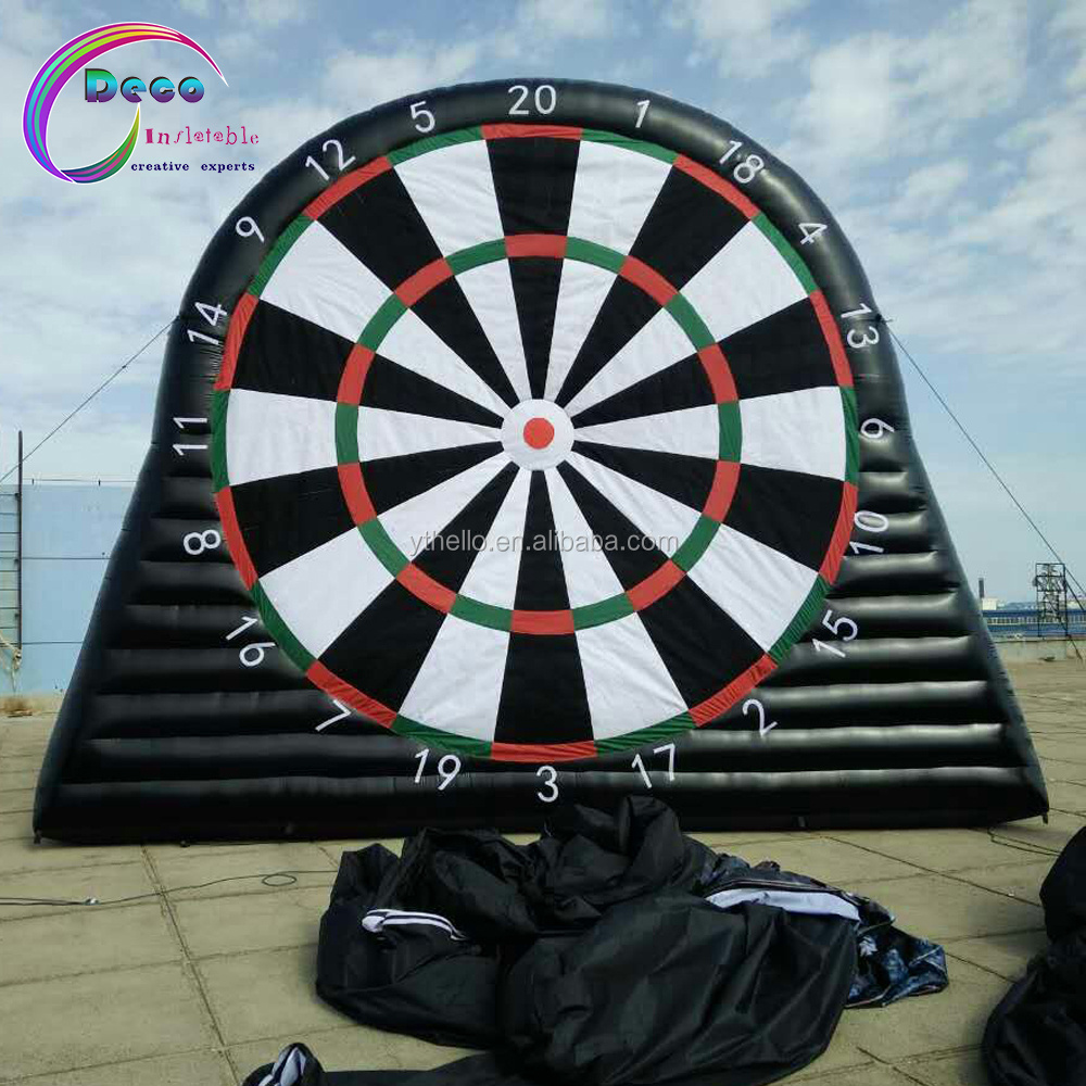 inflatable STICKY soccer ball dart board game