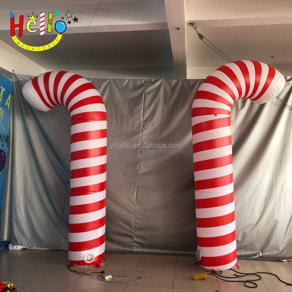 Giant Inflatable Christmas Model Crutch , Christmas Decoration Inflatable Candy Cane