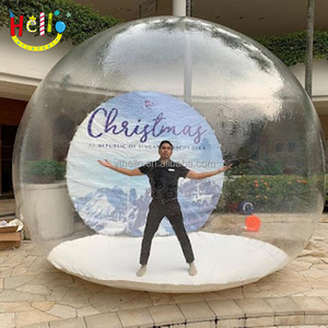 Giant Snow Globe Bubble Tent House , Inflatable grottos Human Size Snow Globe big inflatable Christmas globe For Sale