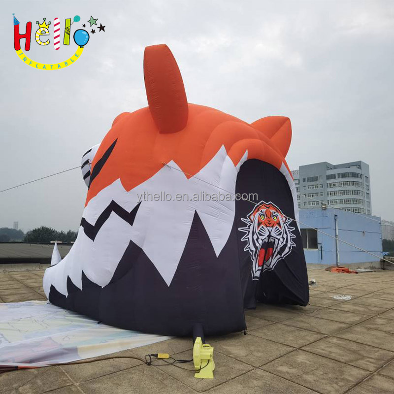 Custom inflatable forest animal themed tunnel giant inflatable tiger tunnel blow up mascot tunnel