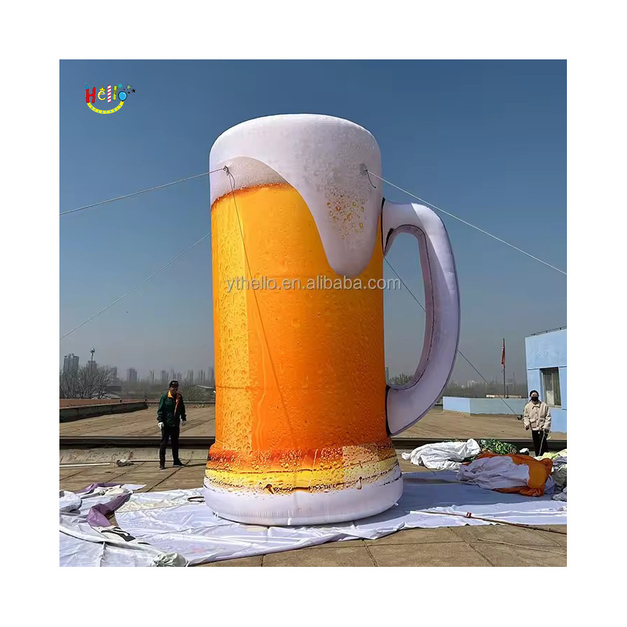 custom huge beer cup mug model balloon advertising inflatable beer for pub