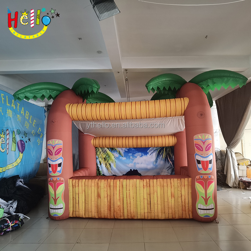 Outdoor Portable Inflatable Tiki Hut Bar / Inflatable Beach Bar Tent /Inflatable Cocktail Tiki Bar for Event Party