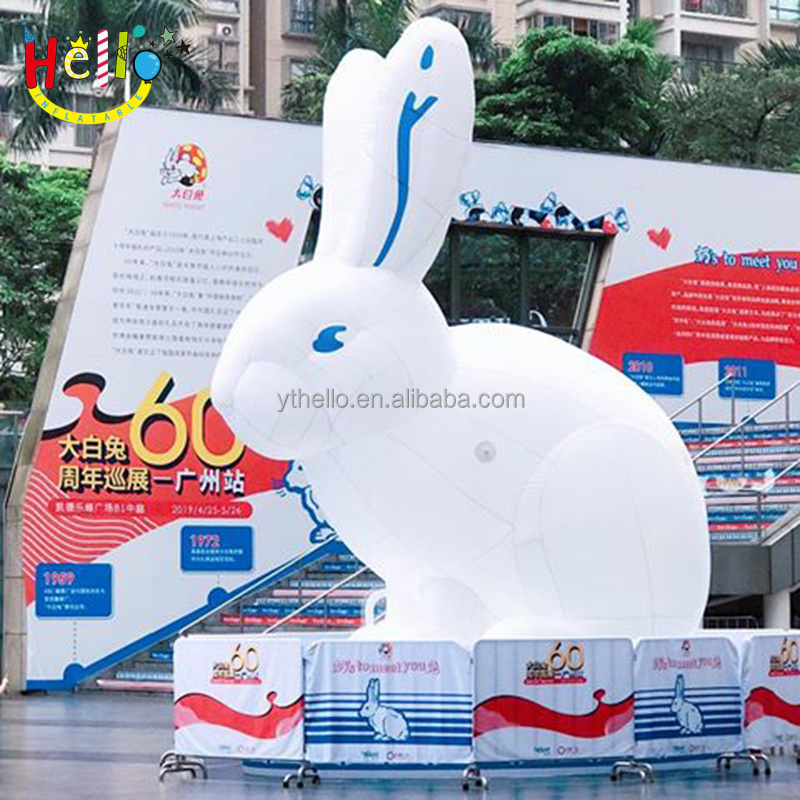 Easter Decoration Inflatable White Rabbit for Festival, Giant Inflatable Bunny Rabbit for Art