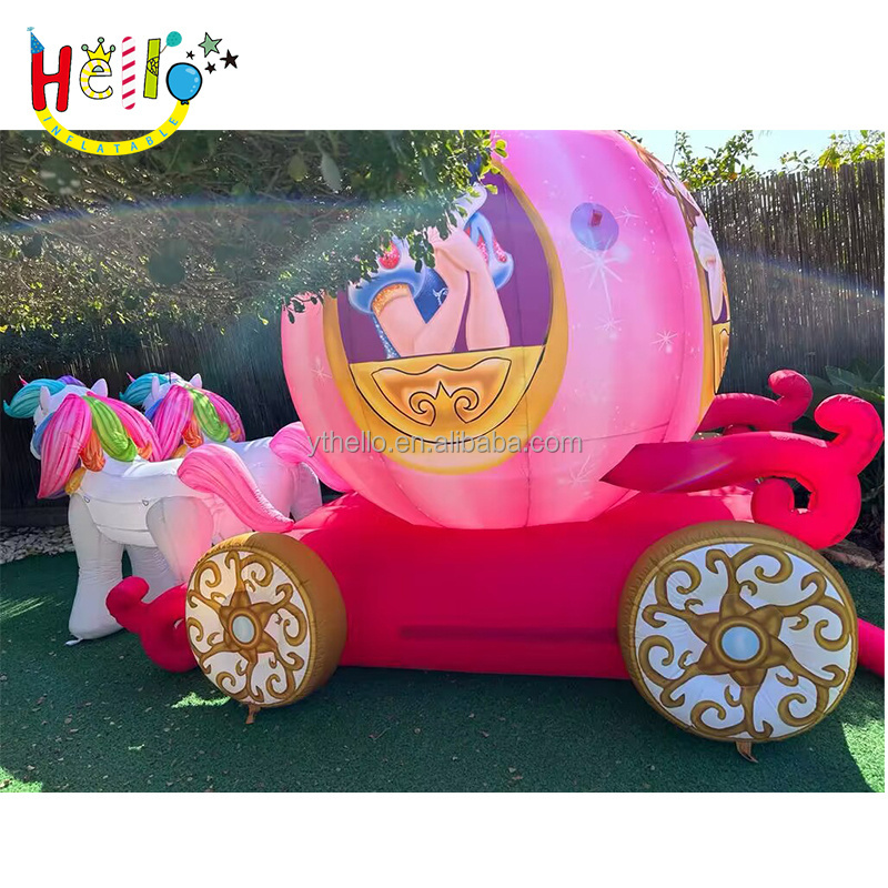 Factory custom inflatable cartoon animal unicorn inflatable wagon inflatable horse