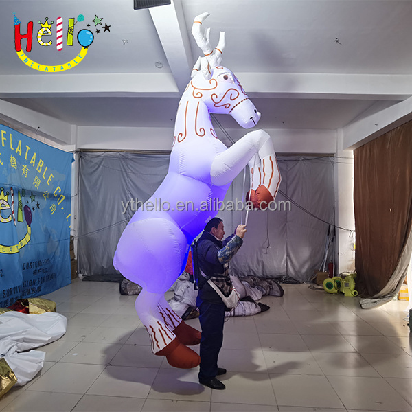 inflatable deer reindeer santa claus suit puppet inflatable elk costume