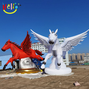 white Horse Inflatable Customized Giant Inflatable Horse With Wing