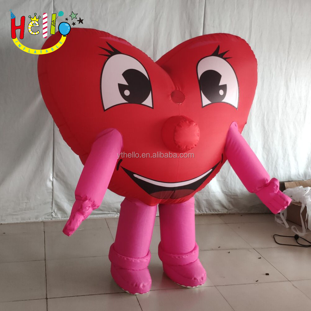 party decoration inflatable heart costumes suits inflatable