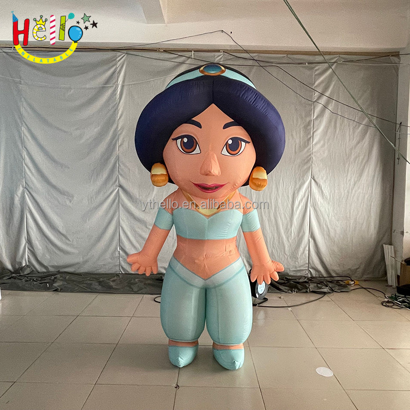 custom-made inflatable girl cartoon princess character walking performance inflatable girl costume