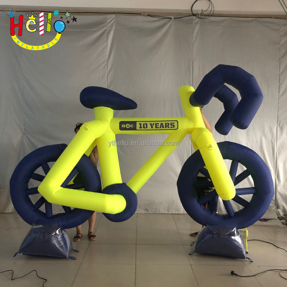 Large Advertising Inflatable Promotion Model Yellow Inflatable Bike Bicycle