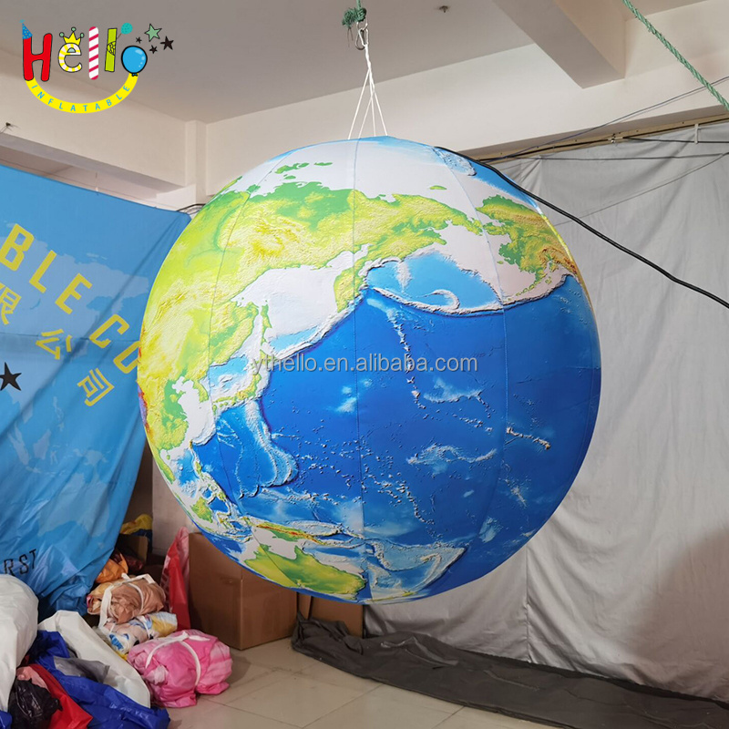 PVC Hanging Inflatable Balloon / Giant Inflatable Planet Balloons For Advertising