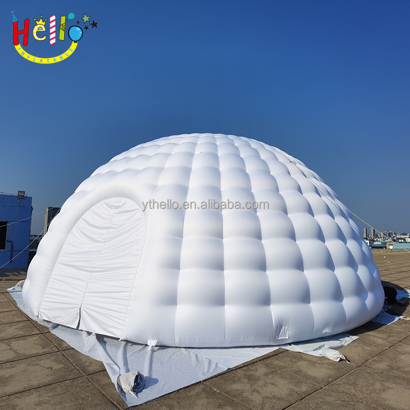 LED lighting outdoor large inflatable dome tents for the gymnasium