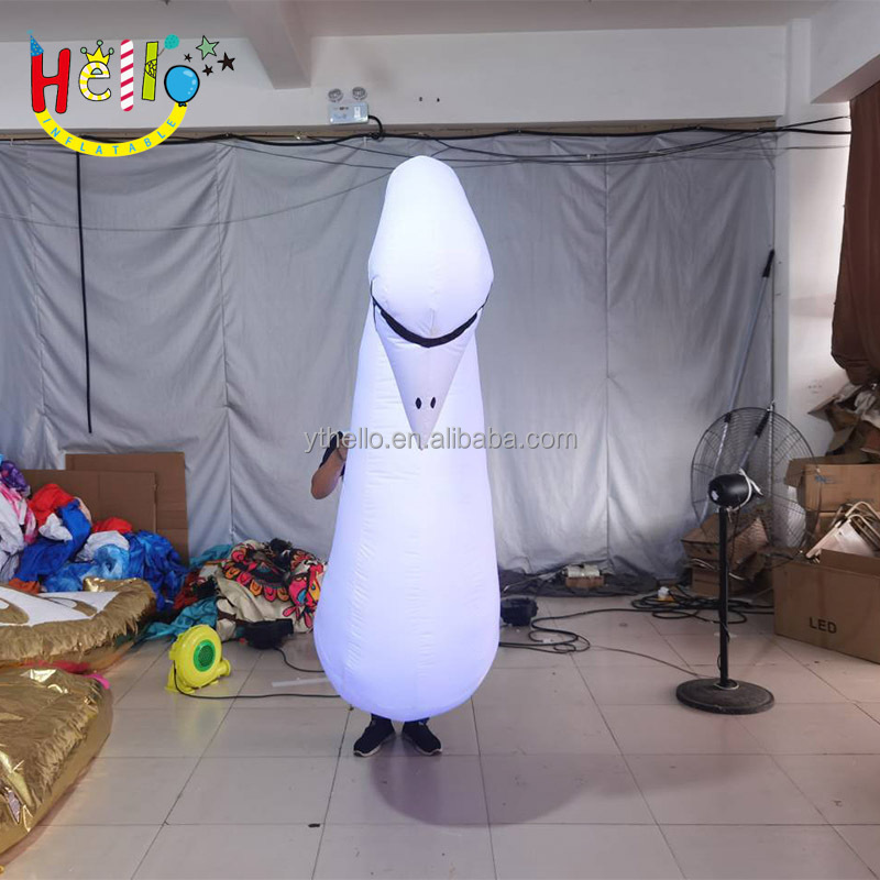 OEM Inflatable large bird costumes giant inflatable white swan performance costume