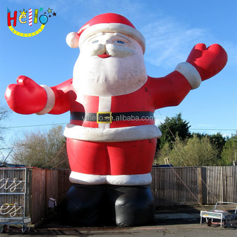 giant inflatable cartoon christmas santa claus, outdoor christmas santa claus decorative inflatable OEM