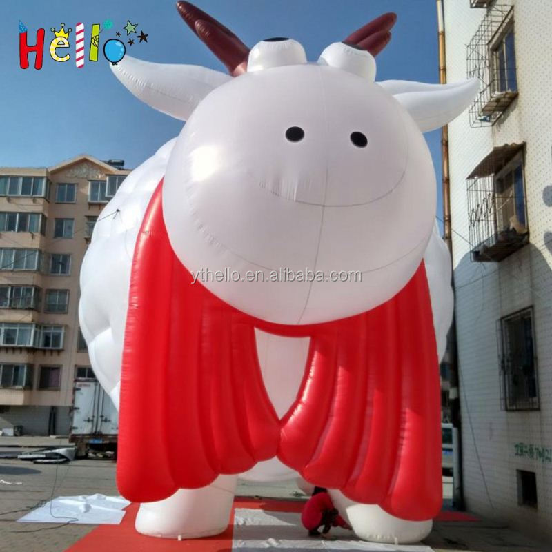 large giant white inflatable mascot sheep