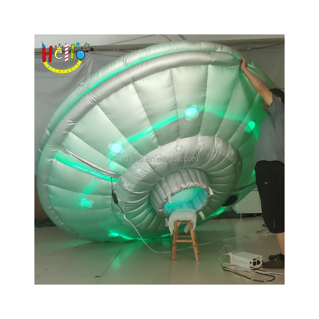 led lighting giant inflatable flying UFO model Inflatable aircraft model