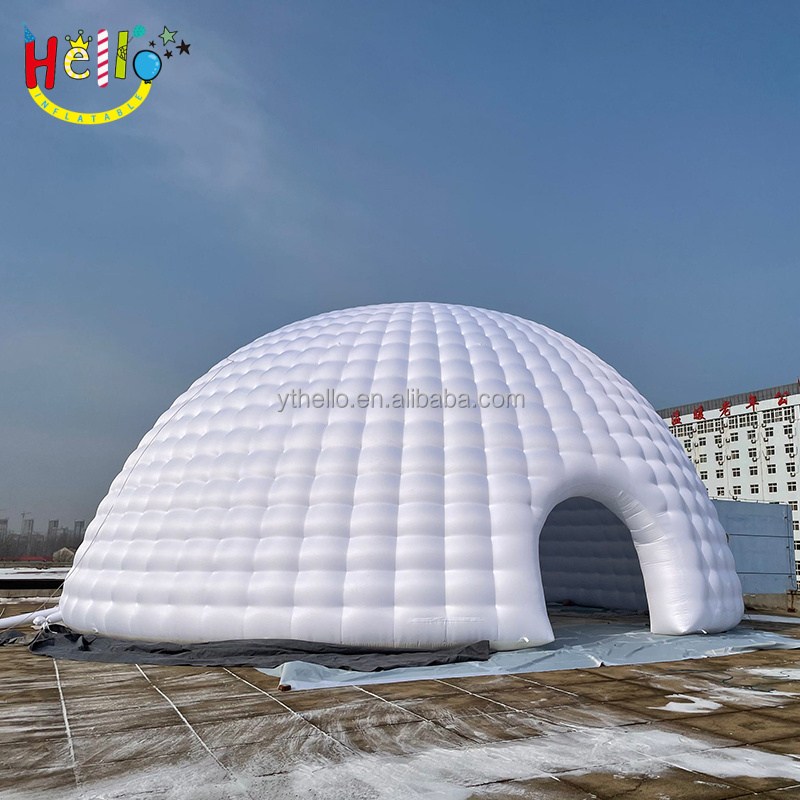 LED light inflatable igloo camping tent / outdoor garden igloo / inflatable igloo dome for sale