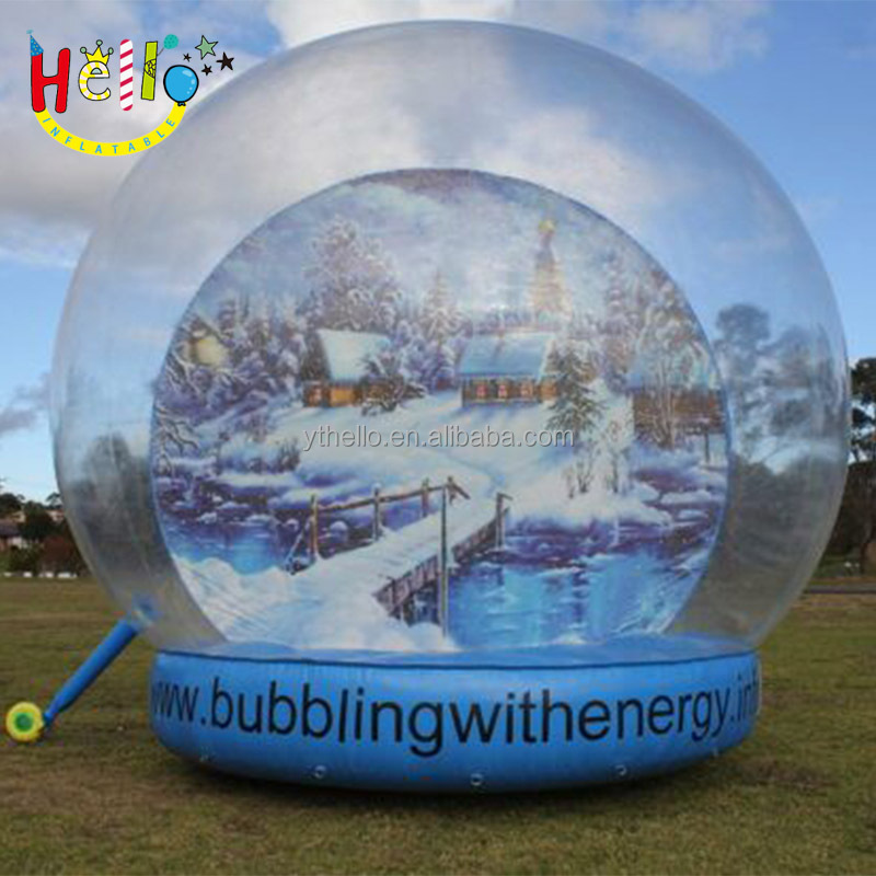 giant Christmas inflatable decoration snow globe inflatable bounce house for Xmas decoration