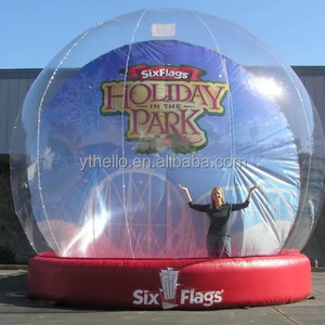 Giant Snow Globe Bubble Tent, Inflatable grottos Human Size Snow Globe big inflatable Christmas globe For Sale