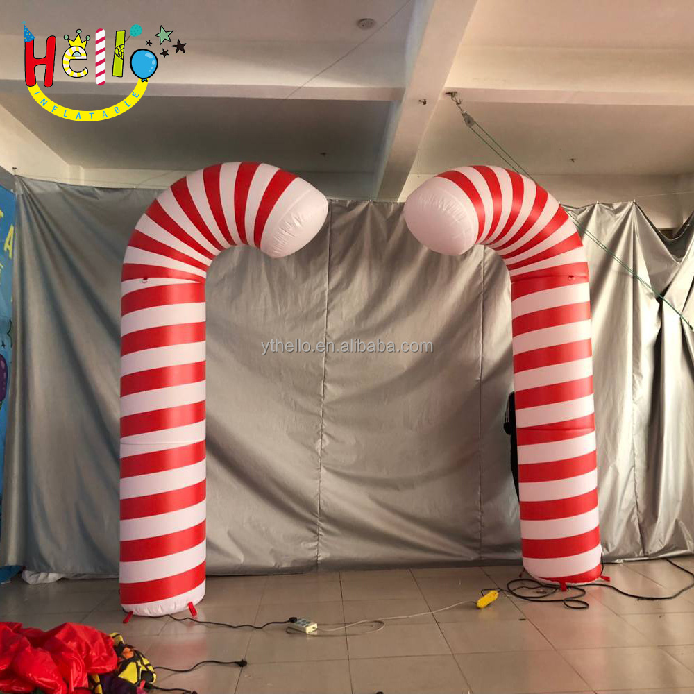 Giant Inflatable Christmas Model Crutch , Christmas Decoration Inflatable Candy Cane