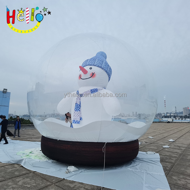 Giant Inflatable Snow Globe Inflatable grottos Human Size blow up Snow Globe rental big inflatable Christmas globe With Snowman