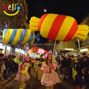 Carnival Inflatable Parade Costume Walking Inflatable Candy Costume With Led Light