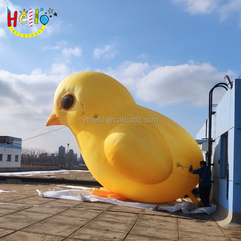 huge little yellow chicken mascot inflatable chicken for advertising