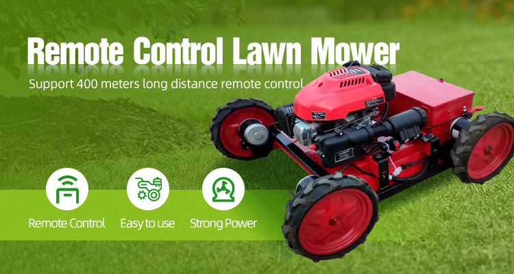 Robot remote controlled lawnmower field lawn mower cutter