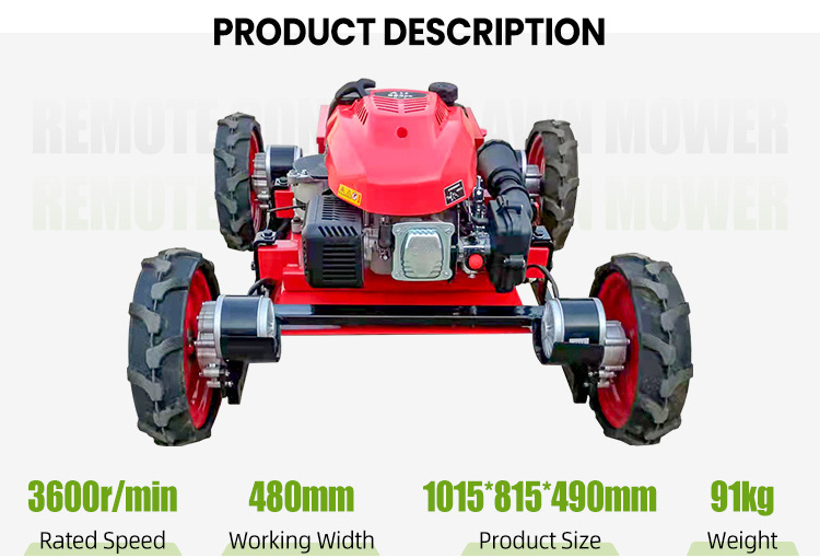 Robot remote controlled lawnmower field lawn mower cutter