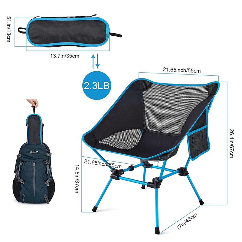 Ultralight Custom Logo Oversize Round Shape Camping Heated Moon Chair for Winter and Adults