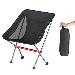 7075 Aluminum Frame Portable Folding Rocking Camping Chair with Footrest and Attached Table