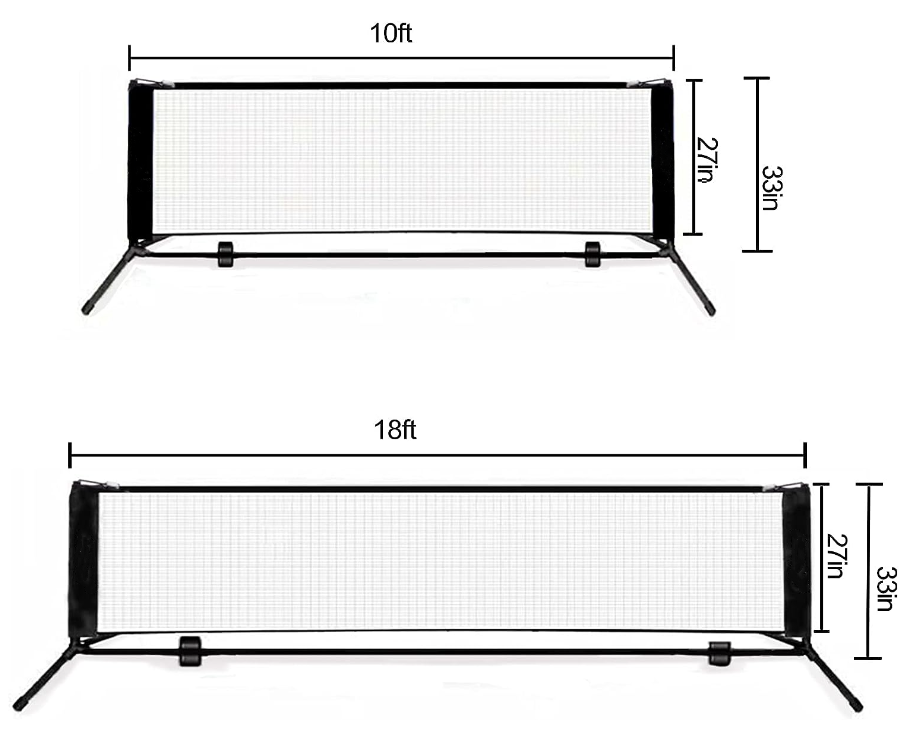 Mini Portable Tennis Net for Driveway - Kids Soccer Tennis Net Pickleball Net