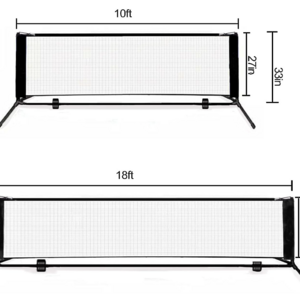 Mini Portable Tennis Net for Driveway - Kids Soccer Tennis Net Pickleball Net